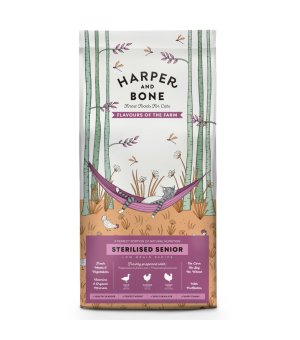 Harper and Bone sucha karma dla starszych kotów sterylizowanych - kurczak z indykiem - Senior Flavours of the Farm 2kg