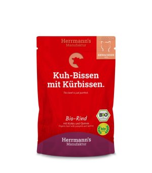 Herrmann`s Manufaktur karma mokra dla kotów dorpsłych Bio Rind - Wołowina z Dynia 100g