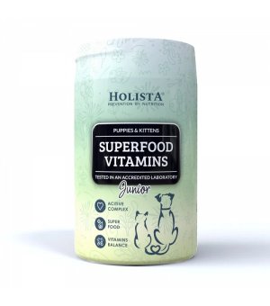 Holista Superfood Vitamins Junior - Witaminy i Minerały dla szczeniąt i kociąt - 200g