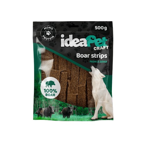 ideaPet Craft Boar Strips - paski z dzika 500g