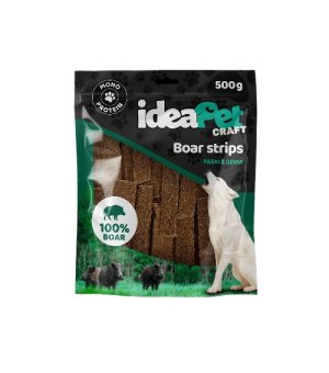 ideaPet Craft Boar Strips - paski z dzika 500g