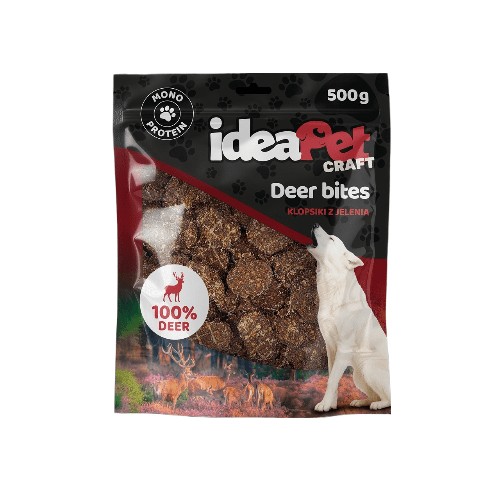 ideaPet Craft Deer Bites - klopsiki z jelenia 500g