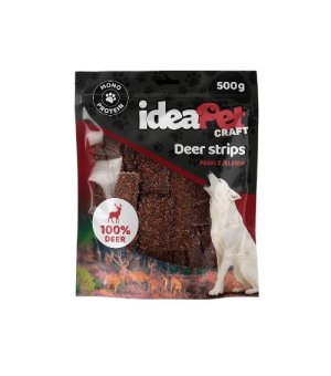  ideaPet Craft Deer Strips - paski z jelenia 500g