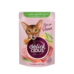 ideaPet Delickcious karma mokra dla kotów Jagnięcina z kurczakiem i zieloną fasolką w galaretce 85g