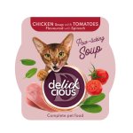 ideaPet Delickcious Zupa dla kotów Kurczak z Pomidorami i Szpinakiem 80g