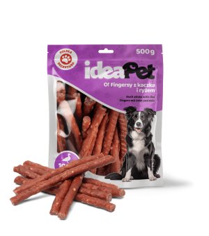 ideaPet Fingersy z Kaczką i Ryżem 500g