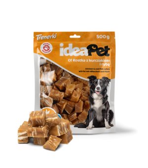 ideaPet Kostka z Kurczakiem i Rybą 500g