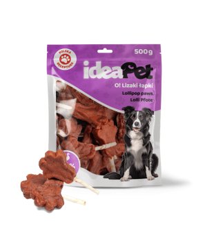 ideaPet Lizak w kształcie Łapki - Kaczka 500g