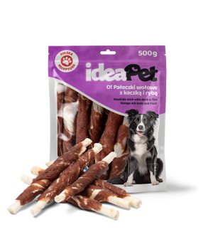 ideaPet Pałeczki Wołowe z Kaczką i Rybą 500g