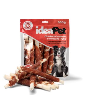ideaPet Pałeczki Wołowe z Wołowiną i Rybą 500g
