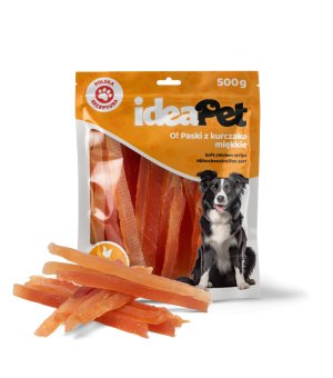 ideaPet Paski z Kurczaka Miękkie 500g
