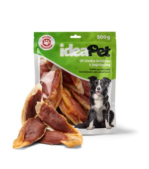 ideaPet Ucho Królicze z Jagnięciną 500g