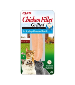 INABA Cat Churu filet z kurczaka w bulionie z przegrzebków 25g termin 16.07.2024