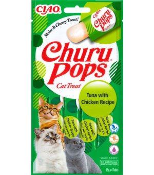 INABA Cat Churu Pops galaretka z tuńczykiem i kurczakiem 4x15g