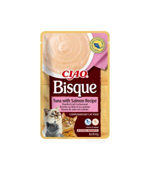 INABA Cat Ciao Bisque tuna and salmon - kremowa zupa z tuńczykiem i łososiem 40g 