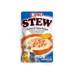 INABA Cat Ciao Stew chicken and tuna - potrawka z kurczakiem i tuńczykiem w sosie rybnym 40g
