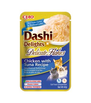 INABA CAT Dashi Delights Delicate Silky Broth Chicken, Tuna - uzupełniająca karma dla kota 40g