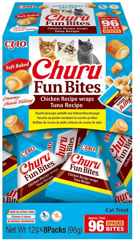 INABA Cat Fun Bites Chicken & Tuna przysmaki dla kota - Kurczak z Tuńczykiem 8x 12g