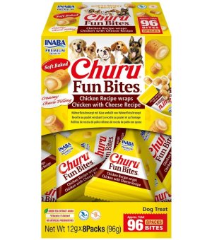 INABA Dog Fun Bites Chicken & Cheese przysmaki dla psa - Kurczak z Serem 8x 12g