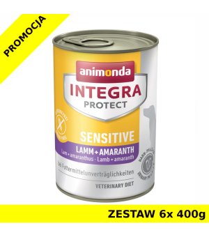 Integra Protect Sensitive - jagnięcina i amarantus ZESTAW 6x 400g