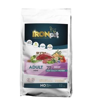 12kg - wołowina - psy dorosłe - małe rasy - IRONpet Mini Adult
