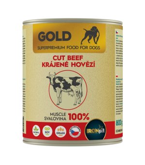 IRONpet Gold Beef dla psa 100% mięso wołowe 800g