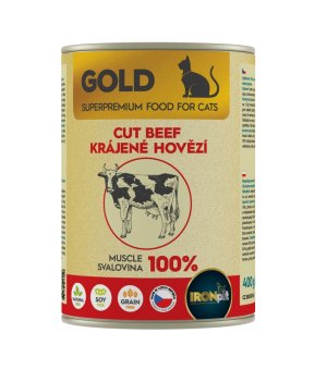 IRONpet Gold Beef dla kota 100% mięso wołowe 400g