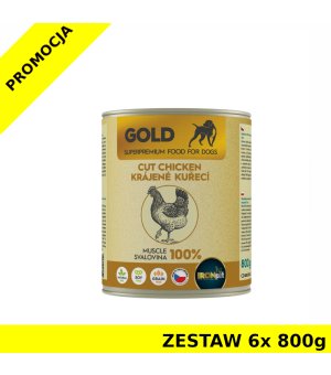 IRONpet Gold Chicken dla psa 100% mięso kurczaka ZESTAW 6x 800g