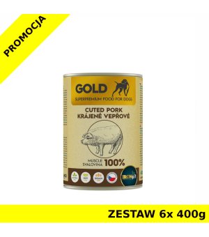  IRONpet Gold Pork dla psa 100% mięso wieprzowe ZESTAW 6x 400g