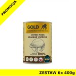  IRONpet Gold Pork dla psa 100% mięso wieprzowe ZESTAW 6x 400g