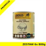 IRONpet Gold Pork dla psa 100% mięso wieprzowe ZESTAW 6x 800g