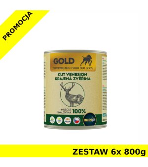 IRONpet Gold Venison dla psa 100% mięso z dziczyzny ZESTAW 6x 800g