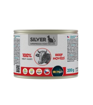 IRONpet SILVER Cat karma mokra dla kota - Wołowina 200g