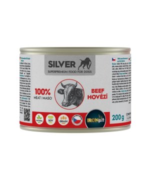 IRONpet SILVER Dog mokra karma dla psa - Wołowina 200g