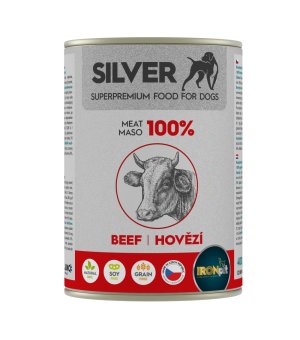 IRONpet SILVER Dog mokra karma dla psa - Wołowina 400g