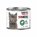 John Dog karma mokra dla kociąt 99 Menu Królik 200g