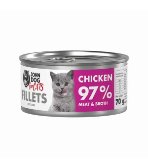 John Dog karma mokra dla kociąt Filety Kurczak 70g