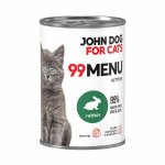 John Dog karma mokra dla kociąt 99 Menu Królik 400g