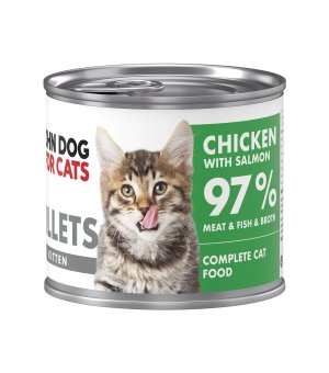 John Dog karma mokra dla kociąt Filety Kurczak z Łososiem 140g