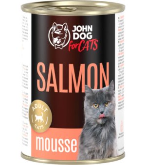 John Dog karma mokra dla kotów dorosłych MUS Łosoś 400g