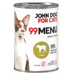 John Dog karma mokra dla kotów dorosłych 99 Menu Cielęcina 400g