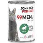 John Dog karma mokra dla kotów dorosłych 99 Menu Królik 400g