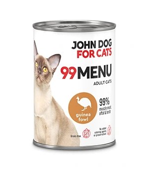 John Dog karma mokra dla kotów dorosłych 99 Menu Perliczka 400g