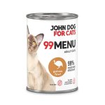 John Dog karma mokra dla kotów dorosłych 99 Menu Perliczka 400g