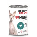 John Dog karma mokra dla kotów dorosłych 99 Menu Gęś 400g