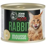 John Dog karma mokra dla kotów dorosłych MUS Królik 200g