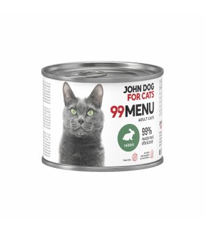 John Dog karma mokra dla kotów dorosłych 99 Menu Królik 200g