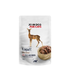 John Dog karma mokra dla kotów Lape Monobiałkowa Sarna 100g 