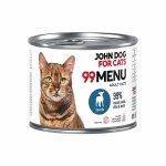 John Dog karma mokra dla kotów dorosłych 99 Menu Jagnięcina 200g