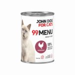 John Dog karma mokra dla kotów dorosłych 99 Menu Kurczak 400g